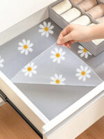 1 Roll Daisy Shelf Liner For Kitchen Cabinets EVA Waterproof Fridge Pad Cupboard Mat Easy Placemats Non-Adhesive Drawer Liner - Image 6