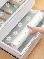 1 Roll Daisy Shelf Liner For Kitchen Cabinets EVA Waterproof Fridge Pad Cupboard Mat Easy Placemats Non-Adhesive Drawer Liner - Image 7
