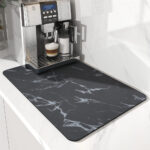 Marble Coffee Cup Ironing Mat Leather Modern Art Texture Drying Mat Kitchen Counter Coffee Bar Drain Mat - Image 12