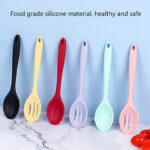 Long Handle Silicone Colander Ramen Noodle Spoon Rice Salad Mixing Kitchen Teaspoon - Image 2