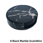 6 Pcs Artificial Leather Coasters Marble Style with Holder Drink Coaster for Bar Kinds of Cup Kitchen Dining Table Decor - Image 10