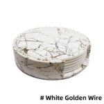 6 Pcs Artificial Leather Coasters Marble Style with Holder Drink Coaster for Bar Kinds of Cup Kitchen Dining Table Decor - Image 12