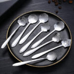 8pcs Stainless Steel Cherry Rose Flower Gold Scoop Coffee Spoon Gifts Kitchen Dessert Tea Accessories Tableware Decoration Set - Image 7