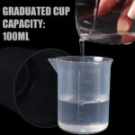 Wholesale 100ml Measuring Cup Transparent Plastic Scale Beaker Cups Lab Chemical Laboratory Container Jugs Kitchen Baking Tool - Image 2