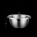 Stainless Steel Drain Basket Colander Round Rice Cleaning Sieve Fruit Vegetable Washing Basin Strainer Filter Kitchen Utensils - Image 9