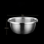 Stainless Steel Drain Basket Colander Round Rice Cleaning Sieve Fruit Vegetable Washing Basin Strainer Filter Kitchen Utensils - Image 13