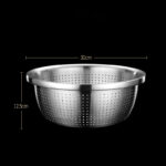 Stainless Steel Drain Basket Colander Round Rice Cleaning Sieve Fruit Vegetable Washing Basin Strainer Filter Kitchen Utensils - Image 15