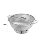 LMETJMA Large Stainless Steel Colander with Handle Kitchen Food Pasta Strainer Basket With Self-draining Solid Ring Base JT250 - Image 7