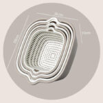 6PC/set Kitchen Sink Vegetable drainer Fruit basket For fruit washing Plastic basin vegetable washing basin drain basket Basin - Image 8