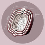 6PC/set Kitchen Sink Vegetable drainer Fruit basket For fruit washing Plastic basin vegetable washing basin drain basket Basin - Image 9