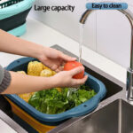 Foldable Strainer Fruit Vegetable Washing Basket Colander Dish Drainer Silicon Collapsible Drainer Kitchen Storage Tool - Image 2