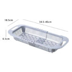 Drain basket bowl rack Kitchen fruit basin storage rack sink retractable sink storage rack - Image 8