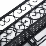 50CM Wall Mounted Metal Wine Glass Rack Drink Bottle Storage Display Shelf, Black - Image 4