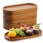Solid Wood Dessert Plate Round/Rectangle Food Tray Snack Dried Fruit Tea Tray Japanese-style Bread Board Pallet Kitchen Supplies - Image 2