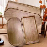 Solid Wood Dessert Plate Round/Rectangle Food Tray Snack Dried Fruit Tea Tray Japanese-style Bread Board Pallet Kitchen Supplies - Image 3