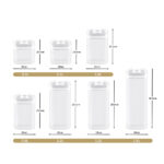Lifeideas7Pcs Airtight Food Storage Containers with Clasp Lids Plastic Clear Jars with Easy Lock Lid Kitchen Pantry Organize - Image 8
