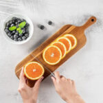 Wooden Cutting Board with Handle Kitchen Household Serving Board Wooden Cheese Board Charcuterie Board for Bread Fruit Plates - Image 2