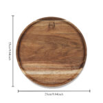 20/25cm Acacia Wood Round Wooden Dinner Tray Easy To Clean, Pizza Salad Tray Fruit Dessert Tray, Snack Tray, Stackable, Reusable - Image 8