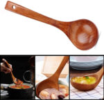 Wooden Serving Spoon Ladle Large Natural Wood Soup Ladle Cooking Utensil Handmade Tableware for Kitchen Restaurant Porridge - Image 4