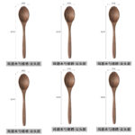 1-6pcs Wooden Spoon Chicken Wing Wood Long Handle Soup Spoon Honey Stirring Spoon No Lacquer No Wax Household Large Rice Spoon - Image 12