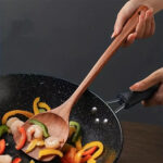 Household spatula wooden spatula non-stick pan special household long handle wooden cooking frying spatula 1pcs - Image 3