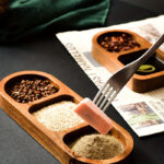 Solid Wood Rectangle Tray 2/3 Grid Condiment Plate Breakfast Food Sushi Bread Dessert Sauce Plate Kitchen Dinner Seasoning Dish - Image 4