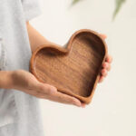 Heart Shaped Plates Dessert Trays Sushi Serving Tray Candy Dishes Decorative Wooden Pallets Decorate Valentines Day Candy Dish - Image 7