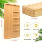 Bamboo Tray Stand Indoor Plate Nursery Plant Holders Garden Saucers Storage Desktop Bonsai Decoration - Image 2