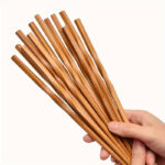 5 Pairs Natural Bamboo Chopsticks Set, Chinese Style Chopsticks, Household Pointed Chopsticks, Tableware, Kitchen Supplies - Image 2