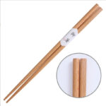 Handmade Japanese Natural Chestnut Wood Sushi Chopsticks Set Value Gift Sushi Chinese food Tie line - Image 9