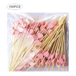 100x Love Heart Bamboo Pick Buffet Food Cupcake Fruit Cocktail Fork Dessert Salad Stick For Picnic Wedding Party Home Supplies - Image 7