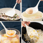 4pcs Silicone Kitchenware Utensils Set Pot Shovel Leaky Spoon Soup Spoon Ladle Cooking Set Party Home Kitchen Tools - Image 3