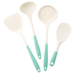 4pcs Silicone Kitchenware Utensils Set Pot Shovel Leaky Spoon Soup Spoon Ladle Cooking Set Party Home Kitchen Tools - Image 9