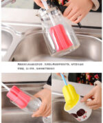 2 Pcs Kitchen Cleaning Tool Sponge Brush for Wineglass Bottle Coffe Tea Glass Cup Color Random Cleaning Products - Image 11