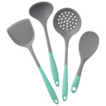 4pcs Silicone Kitchenware Utensils Set Pot Shovel Leaky Spoon Soup Spoon Ladle Cooking Set Party Home Kitchen Tools - Image 19