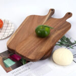 Wooden Cutting Board with Handle Kitchen Household Serving Board Wooden Cheese Board Charcuterie Board for Bread Fruit Plates - Image 11