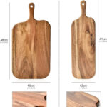 Wooden Cutting Board with Handle Kitchen Household Serving Board Wooden Cheese Board Charcuterie Board for Bread Fruit Plates - Image 15