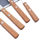 24Pcs Cutlery Wooden Handle Cutlery Set Stainless Steel Tableware Knife Fork Tea Spoon Silverware Western Flatware - Image 46
