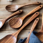 Wood Kitchenware Cooking Set Household Spatula Spoon Set Salad Spoon Fork Stirring Spoon Kitchen Baking Set With storage bucket - Image 16