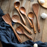 Wood Kitchenware Cooking Set Household Spatula Spoon Set Salad Spoon Fork Stirring Spoon Kitchen Baking Set With storage bucket - Image 22