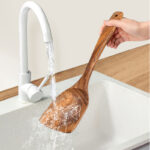 2Pcs Wooden Spatula Acacia Wood Long Handle Flat Frying Turner Spatulas Nonstick Cooking Utensils Cooking Tools Kitchen Supplies - Image 11