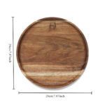 20/25cm Acacia Wood Round Wooden Dinner Tray Easy To Clean, Pizza Salad Tray Fruit Dessert Tray, Snack Tray, Stackable, Reusable - Image 14
