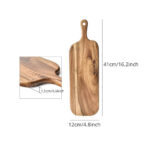 Wooden Cutting Board with Handle Kitchen Household Serving Board Wooden Cheese Board Charcuterie Board for Bread Fruit Plates - Image 21