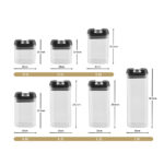 Lifeideas7Pcs Airtight Food Storage Containers with Clasp Lids Plastic Clear Jars with Easy Lock Lid Kitchen Pantry Organize - Image 16