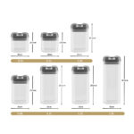 Lifeideas7Pcs Airtight Food Storage Containers with Clasp Lids Plastic Clear Jars with Easy Lock Lid Kitchen Pantry Organize - Image 17