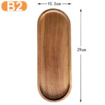 Solid Wood Dessert Plate Round/Rectangle Food Tray Snack Dried Fruit Tea Tray Japanese-style Bread Board Pallet Kitchen Supplies - Image 19