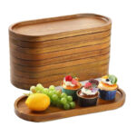 1PCS Tableware Solid Wood Round Dessert Plate Japanese-style Wooden Tray Snack Plate Dried Fruit Plate Wooden Plate - Image 16