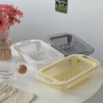 Drain basket bowl rack Kitchen fruit basin storage rack sink retractable sink storage rack - Image 11