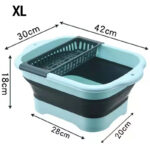 Foldable Strainer Fruit Vegetable Washing Basket Colander Dish Drainer Silicon Collapsible Drainer Kitchen Storage Tool - Image 16
