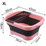 Foldable Strainer Fruit Vegetable Washing Basket Colander Dish Drainer Silicon Collapsible Drainer Kitchen Storage Tool - Image 17